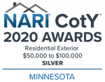 2020 Chapter CotY Awards_Minnesota_Residential Exterior -$50,000 to $100,000_Color_Silver