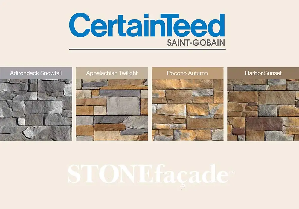 CertainTeed Siding STONEfaçade Color Options