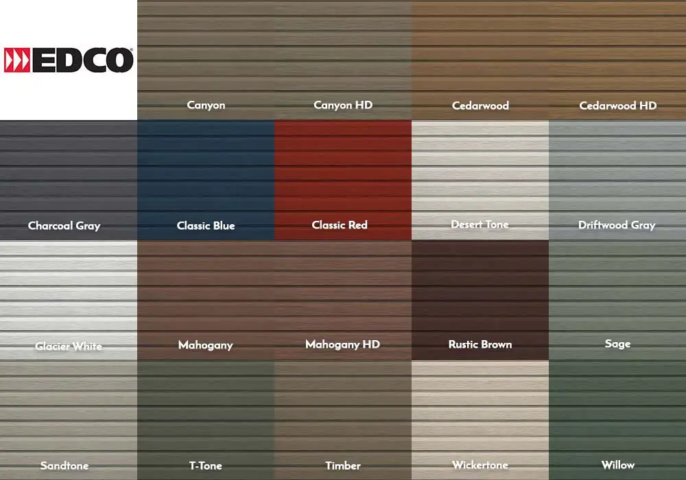 EDCO Siding Dutchlap Swatches