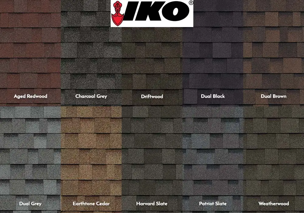 IKO Architectural Shingle Swatches
