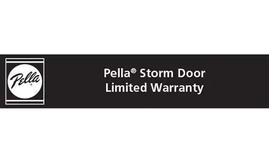 Pella Windows and Doors Storm Door Limited Warranty Brochure